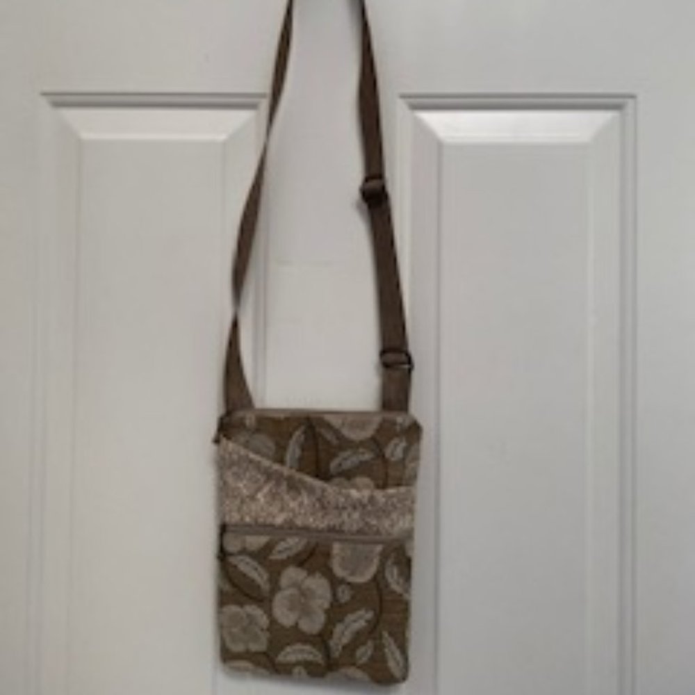 Maruca City Girl Crossbody Tapestry Bag Light Brown/Gray Made In Colorado USA